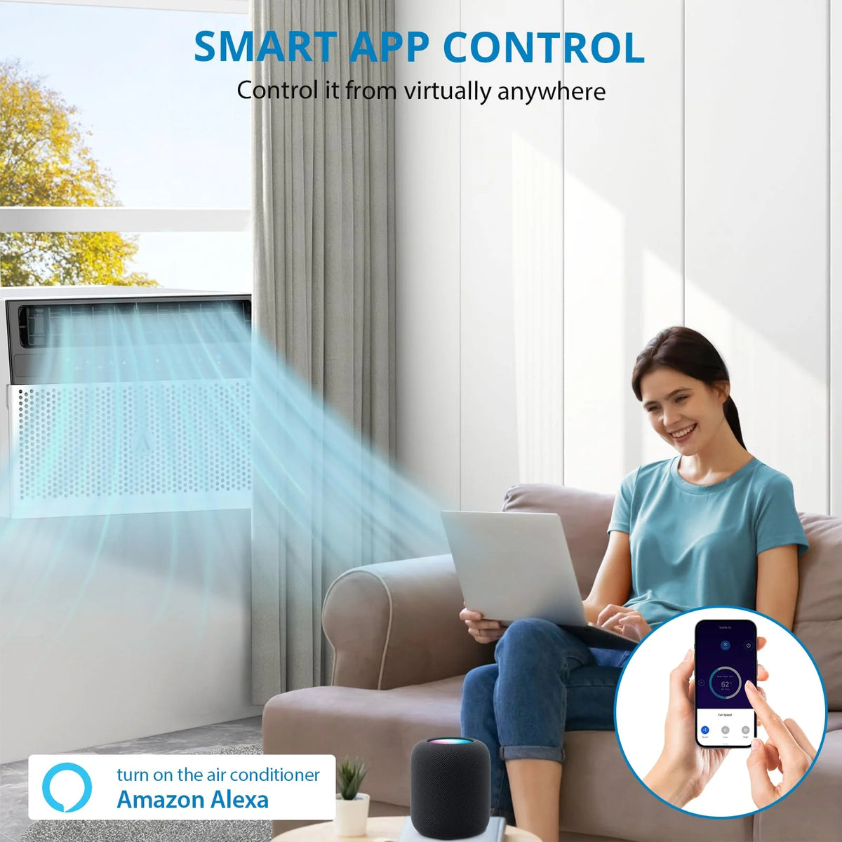 8000 BTU Window Air Conditioner with Remote Control W65068