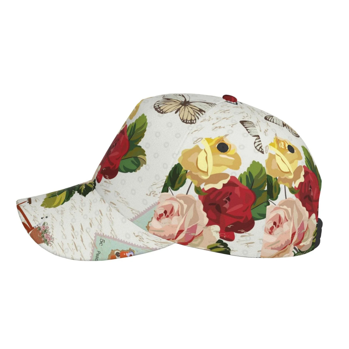 Vintage Bike Flower Butterfly Baseball Cap A16060