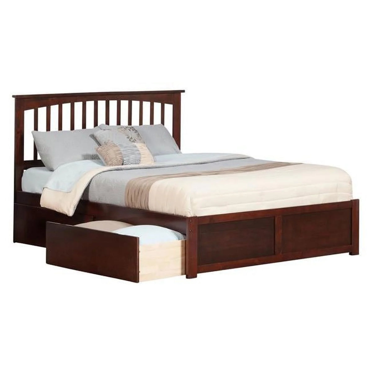Espresso Twin Size Bed with Footboard X886
