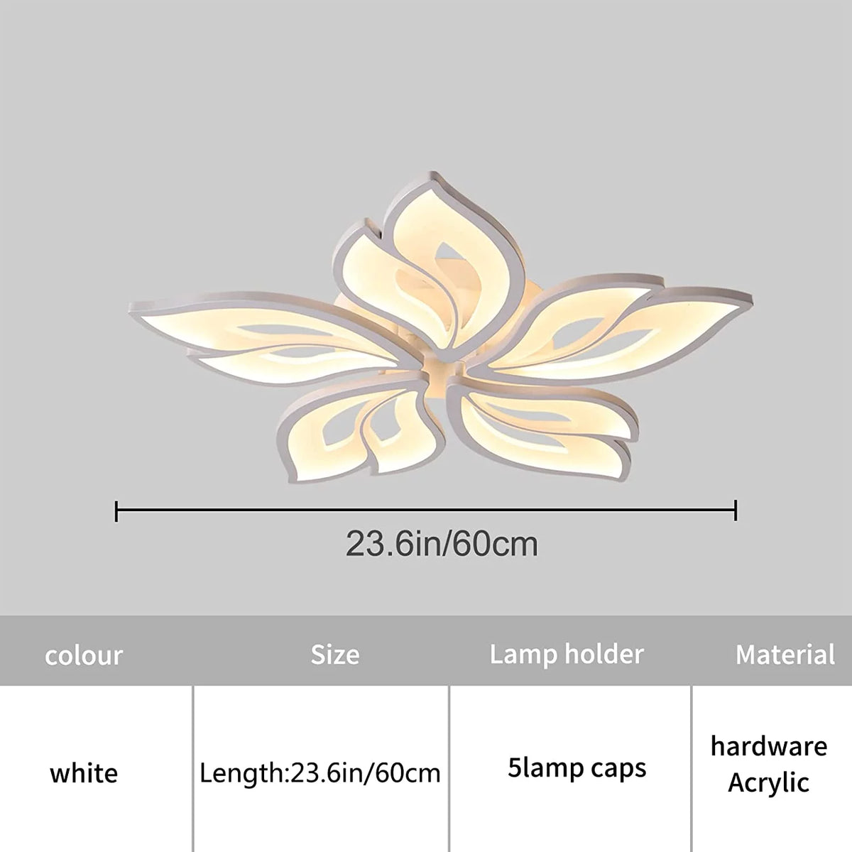 White Dimmable LED Flush Mount Ceiling Light L6863
