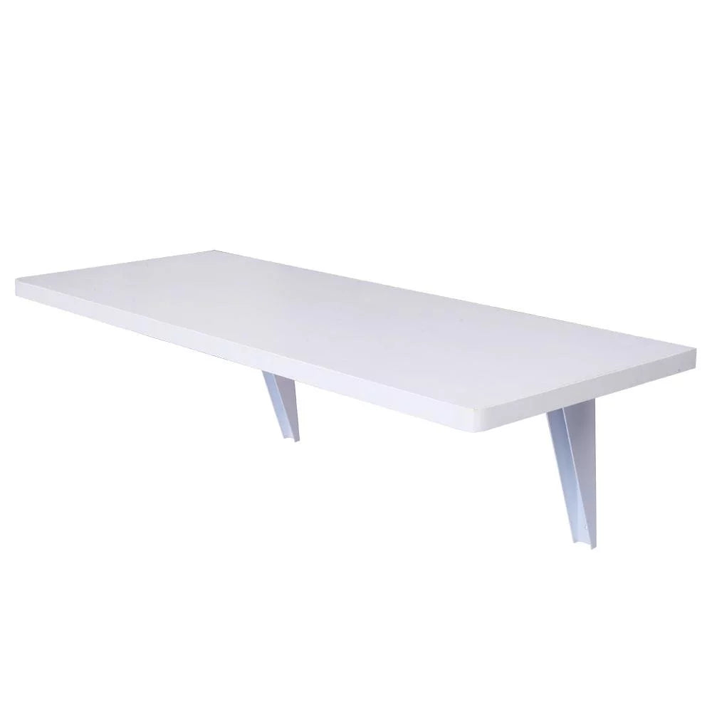 Wall-Mounted Folding Wooden Table White Q542