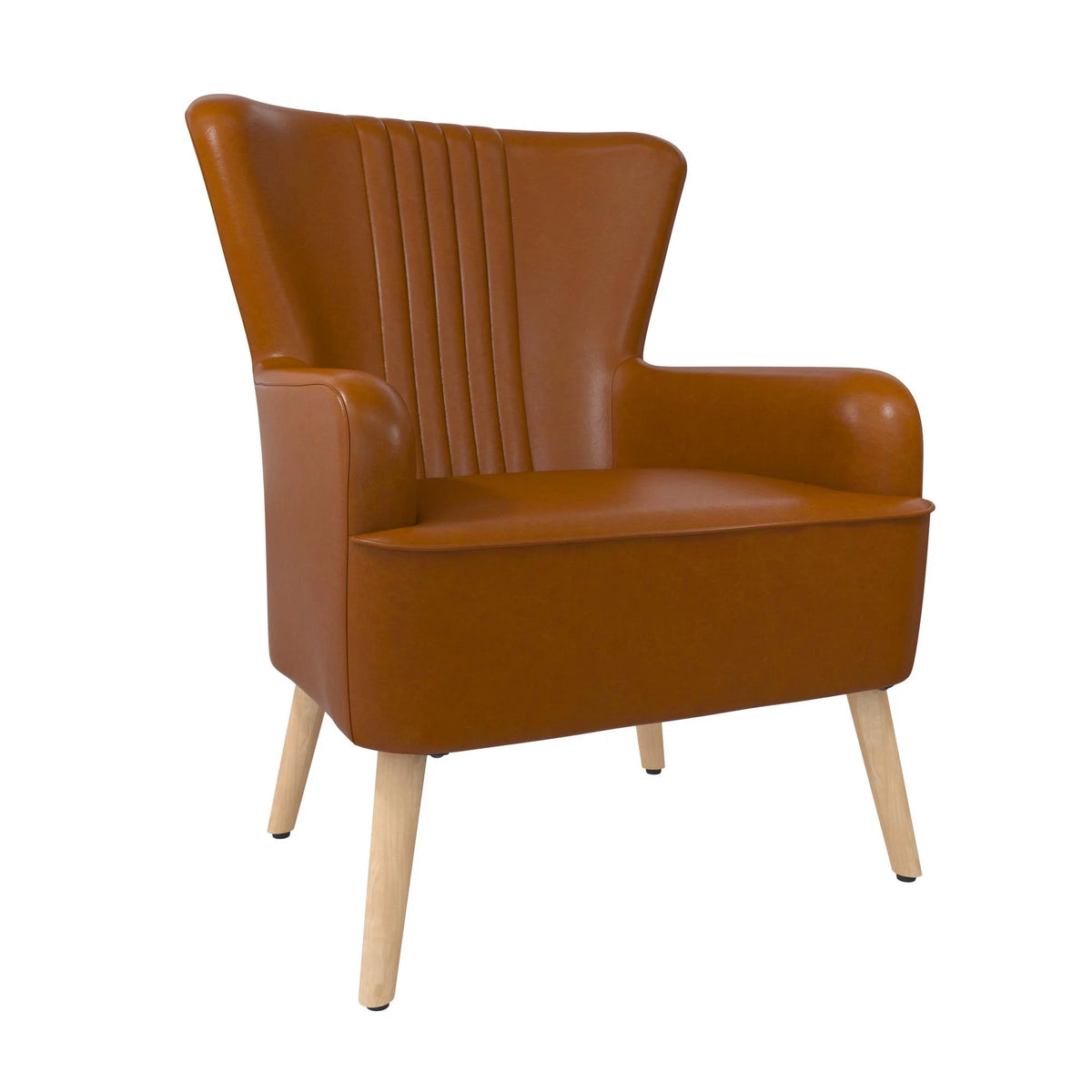 White Faux Leather Accent Chair X3805