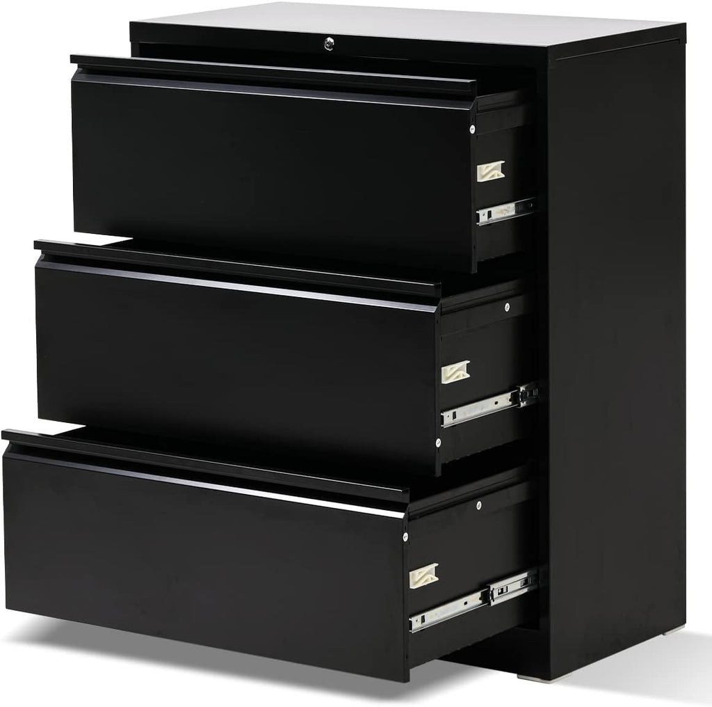 3 Drawer Locking Metal File Cabinet on Wheels G133