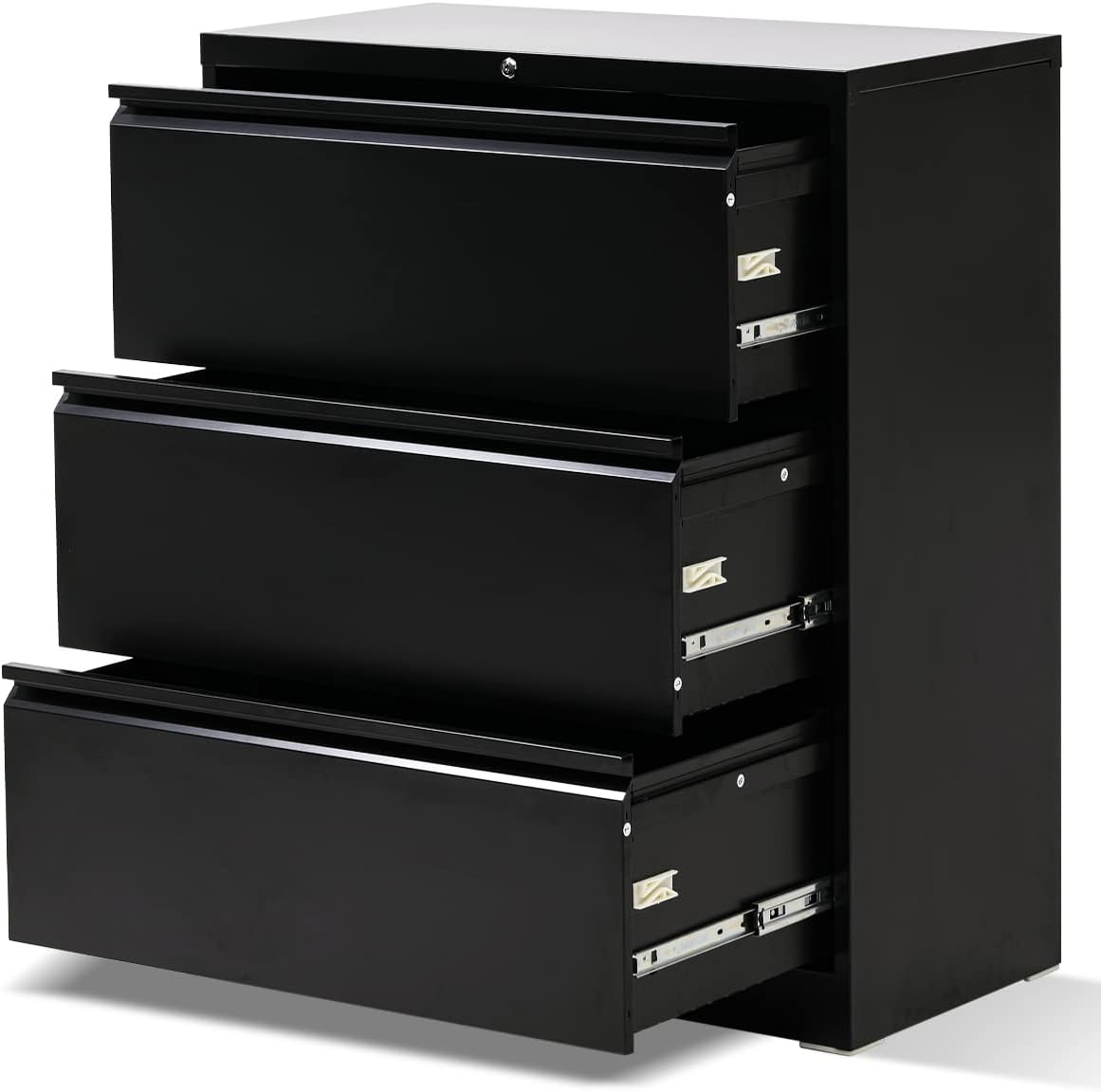 3 Drawer Locking Metal File Cabinet on Wheels G133