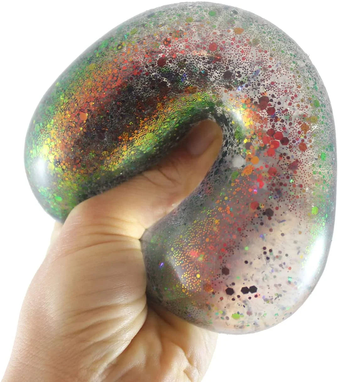 1 Jumbo 4" Metallic Glitter Gel-Filled Squeeze Stress Ball I57936
