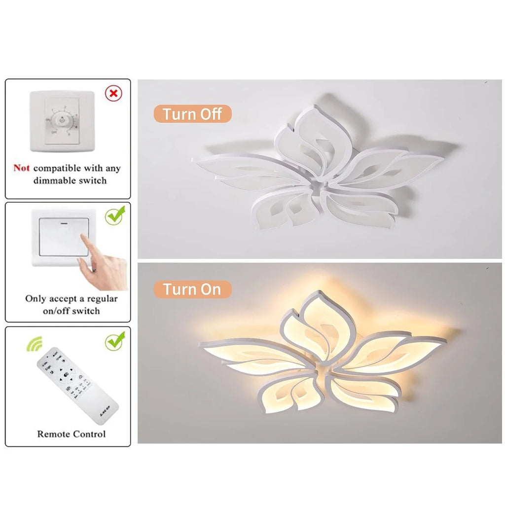 White Dimmable LED Flush Mount Ceiling Light L6863