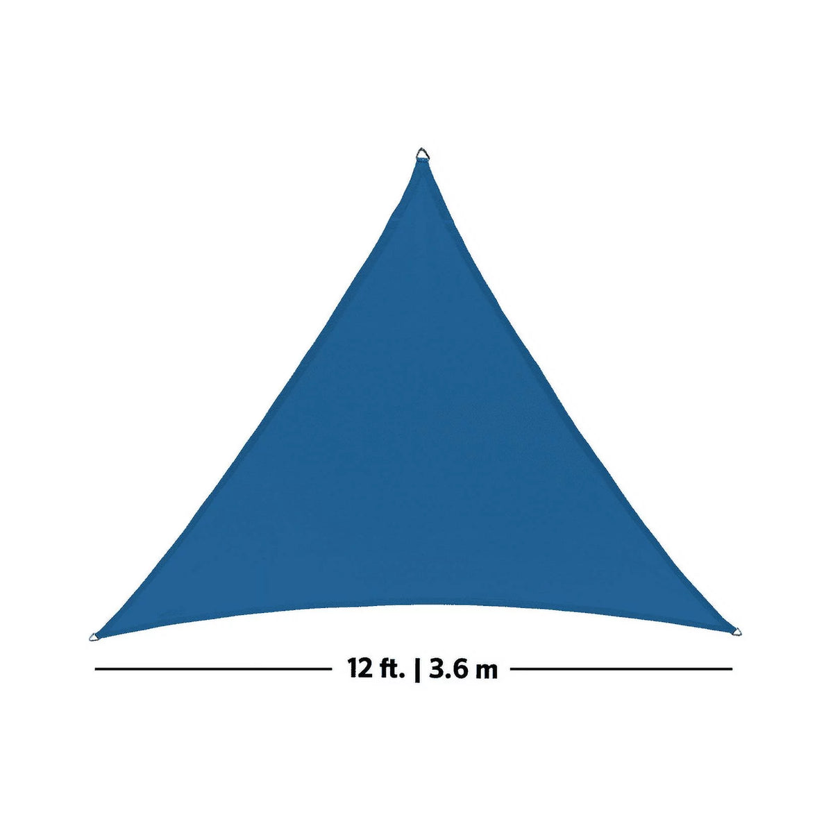 Outdoor Sun Shade Sail 95% UV Block 12' Triangle Sapphire V1820