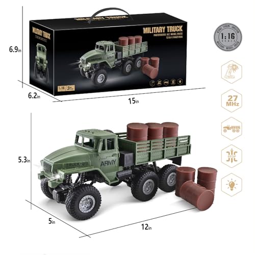 6x6 1/16 Scale 4WD Remote Control Military Truck T32029