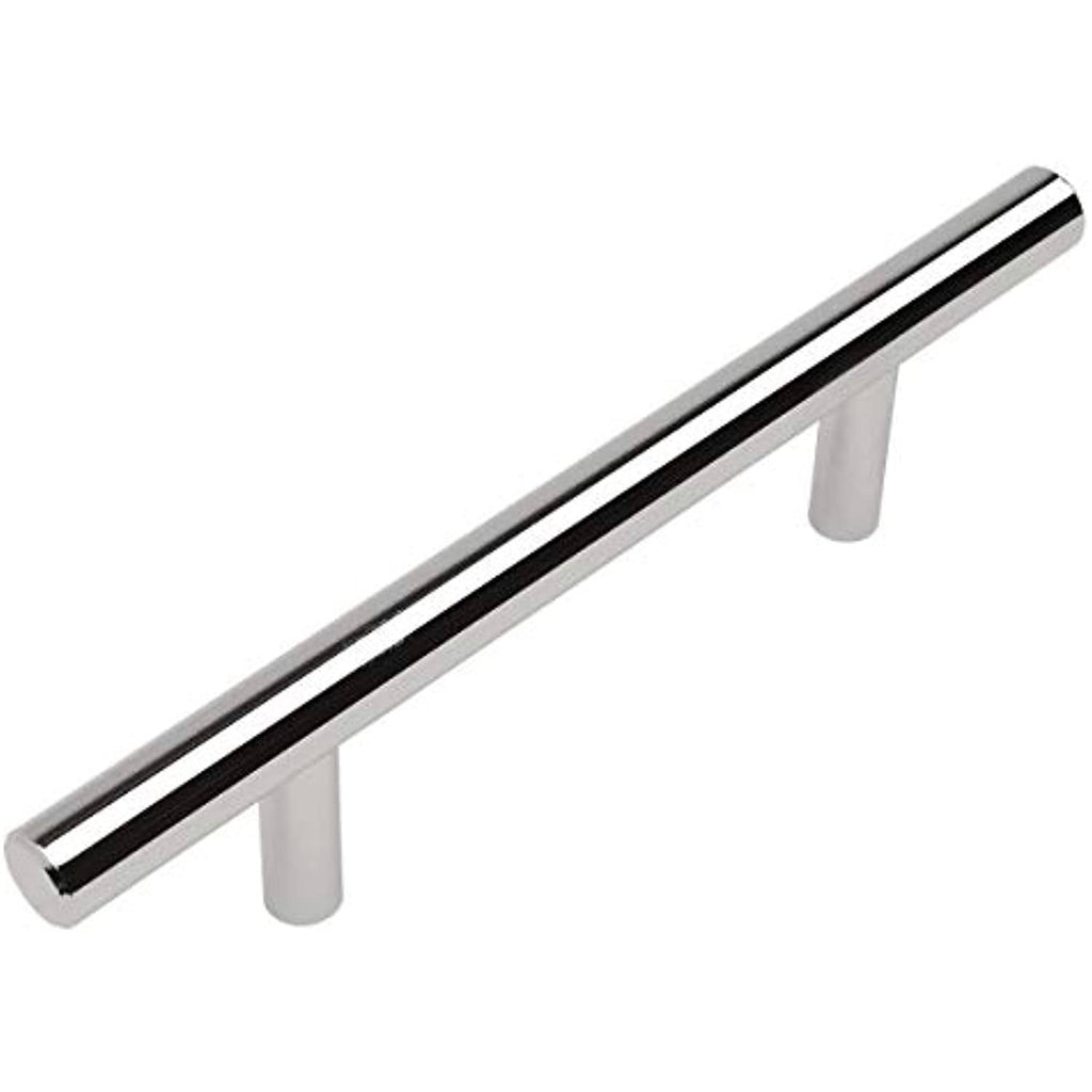 Polished Chrome Solid Steel 3/8 inch Cabinet Hardware Bar Pull D78493