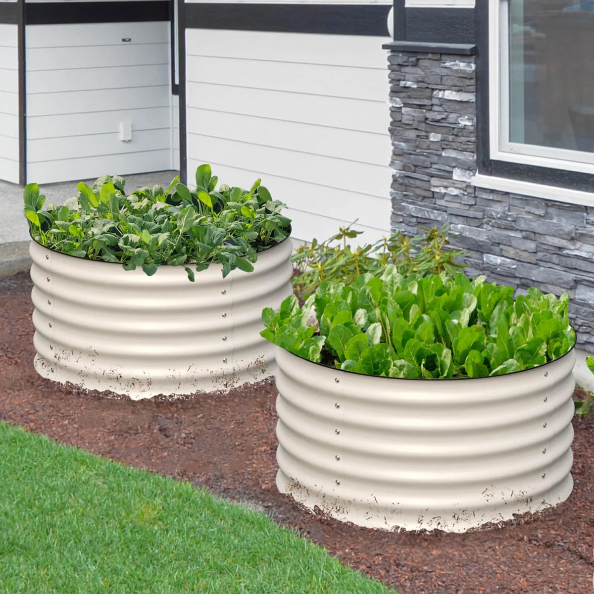 24 Round Pair Raised Garden Beds X41695