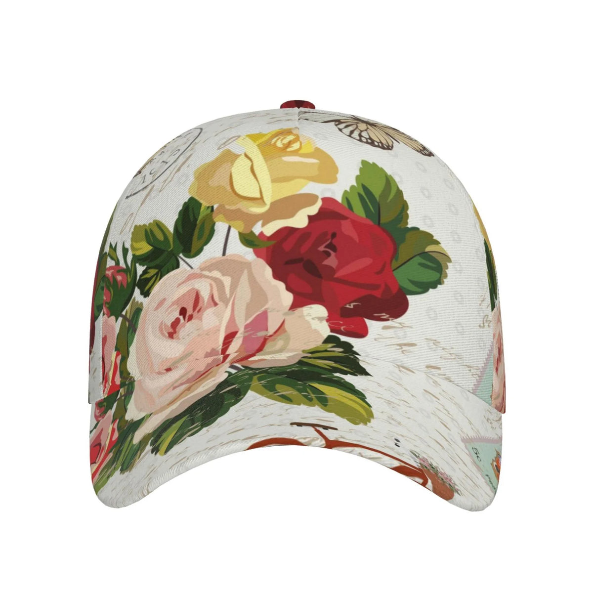 Vintage Bike Flower Butterfly Baseball Cap A16060