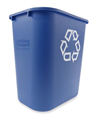 Black 7-Gallon Plastic Wastebasket, Pack of 4 S5927
