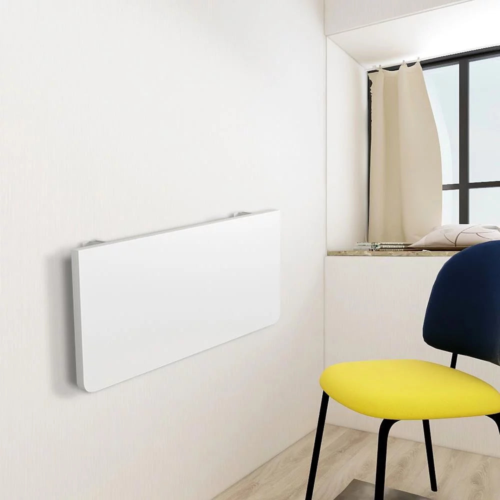 Wall-Mounted Folding Wooden Table White Q542