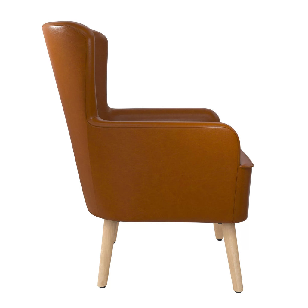 White Faux Leather Accent Chair X3805