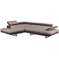 Faux Leather Left Arm Facing Sectional M6135