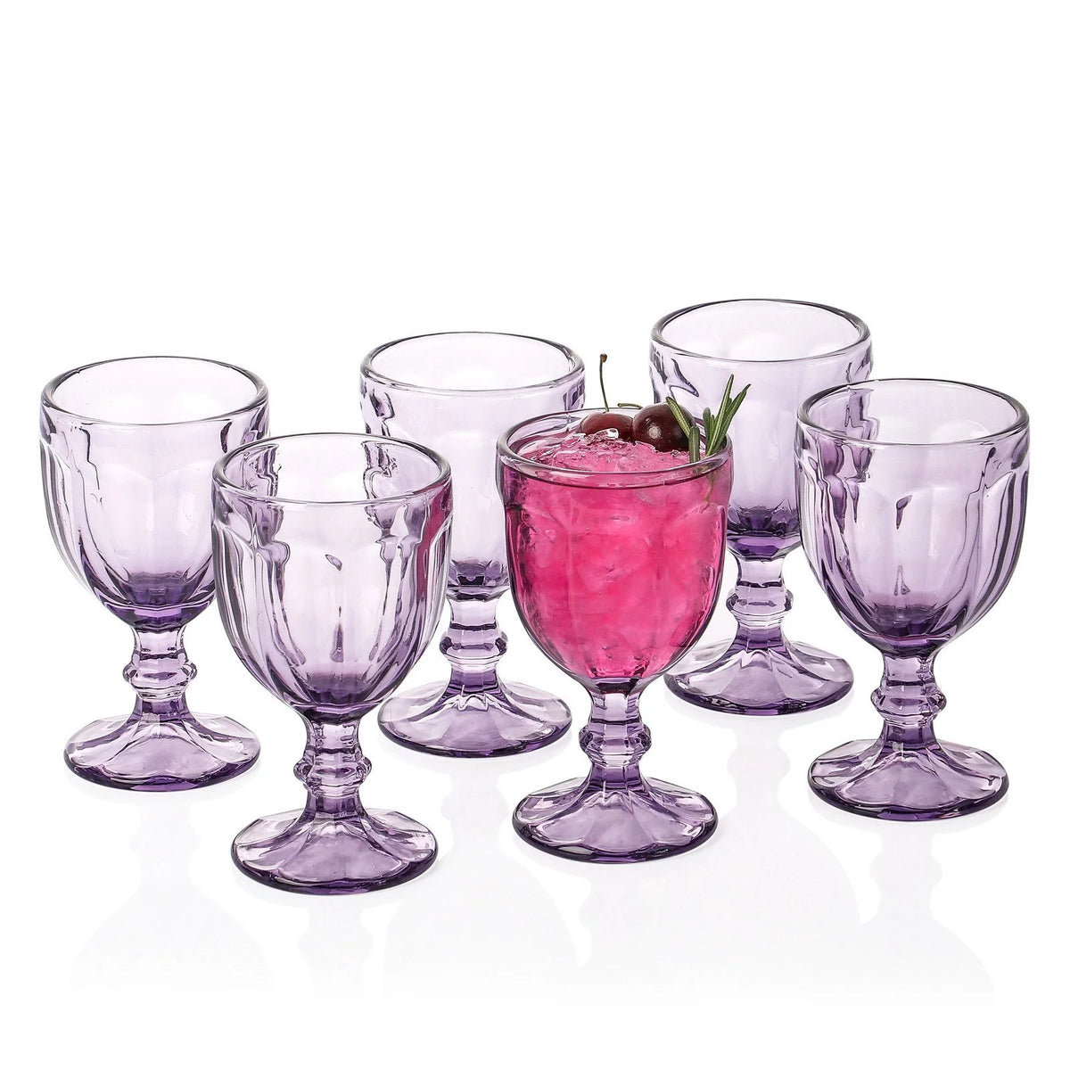 Blue-Purple Beverage Glass Goblets Q26980