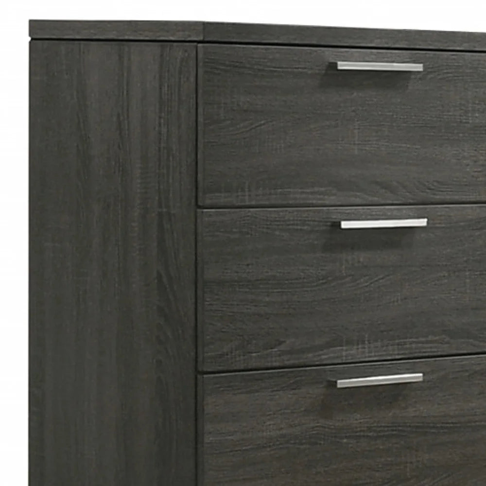 Gray Oak Manufactured Wood 6 Drawer Double Dresser W39444