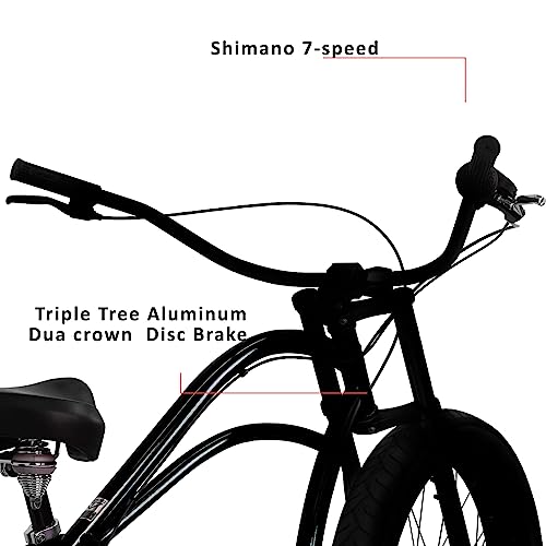 26" Speed Bicycles Chopper-Style Stretch Cruiser Bikes I9404