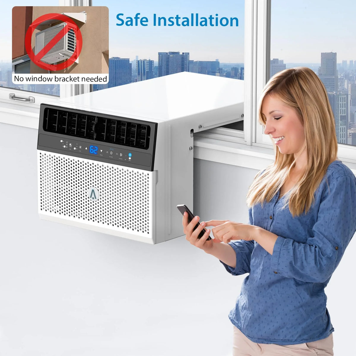 8000 BTU Window Air Conditioner with Remote Control W65068