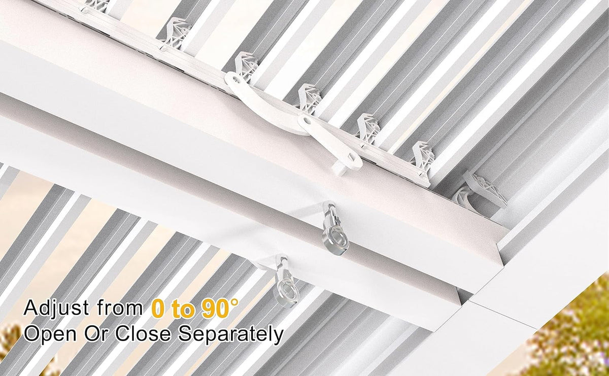 10'x14' Aluminum Louvered Pergola U9521