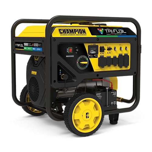 15,000-Watt Electric Start Tri Fuel Portable Generator Y82521