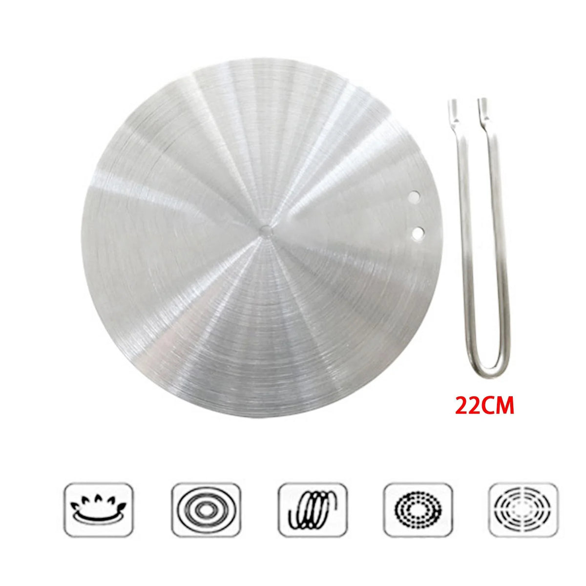 Stainless Steel Induction Cooktop Adapter Plate 22cm Y871787