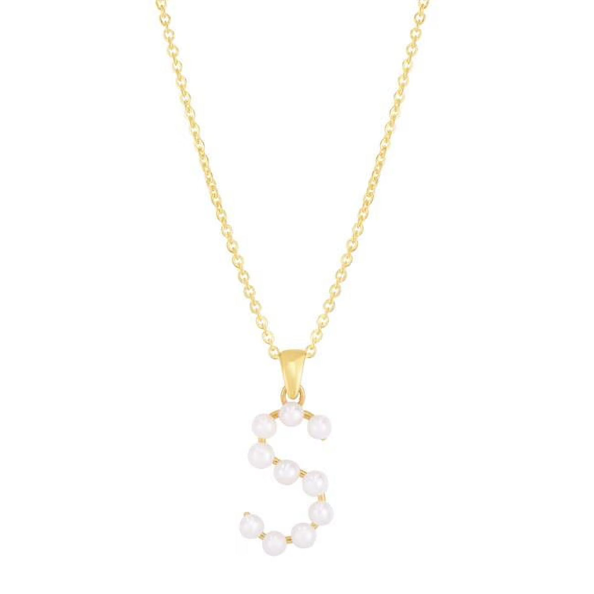 14K Yellow Gold Initial Pendant Necklace X4333