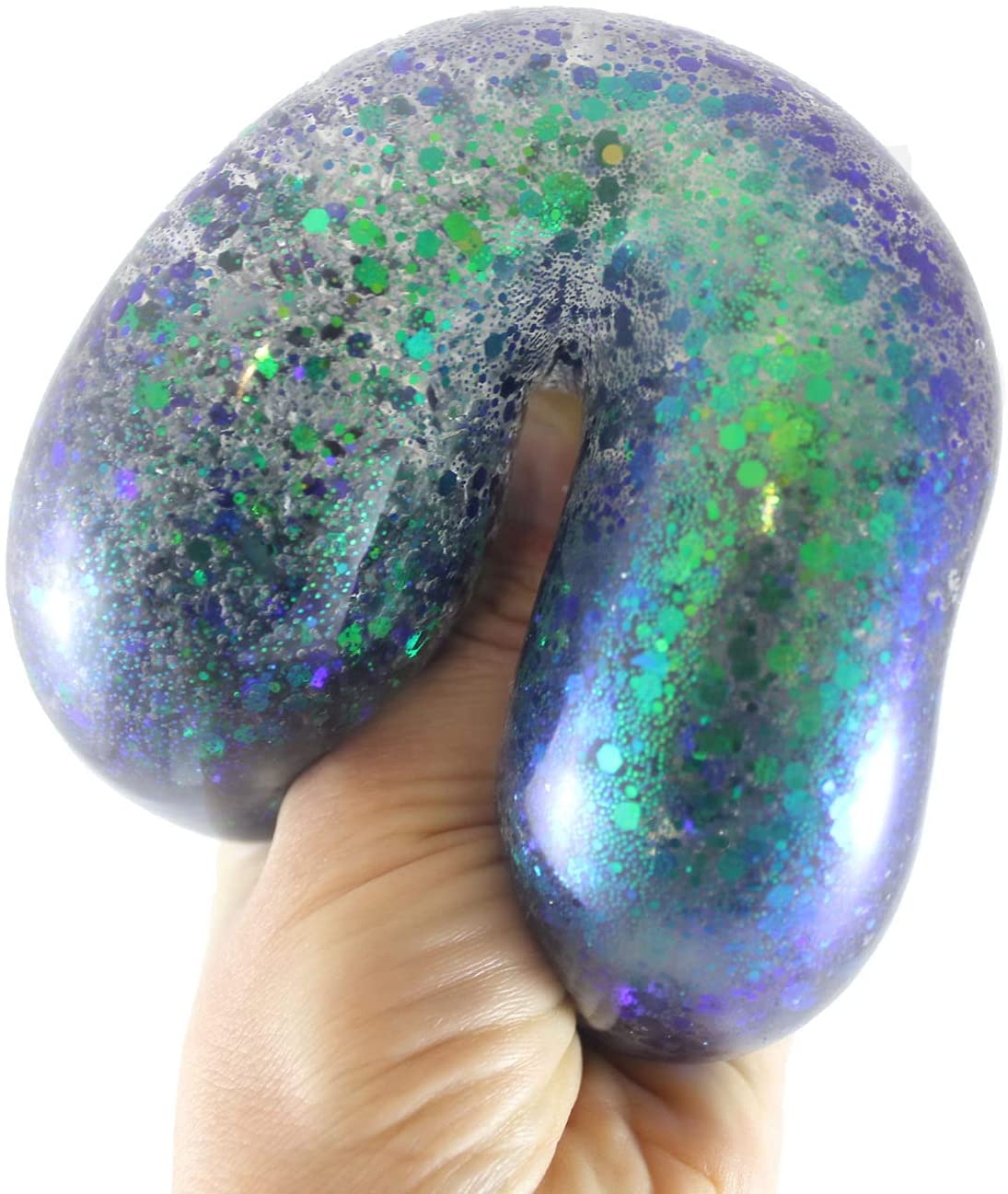 1 Jumbo 4" Metallic Glitter Gel-Filled Squeeze Stress Ball I57936