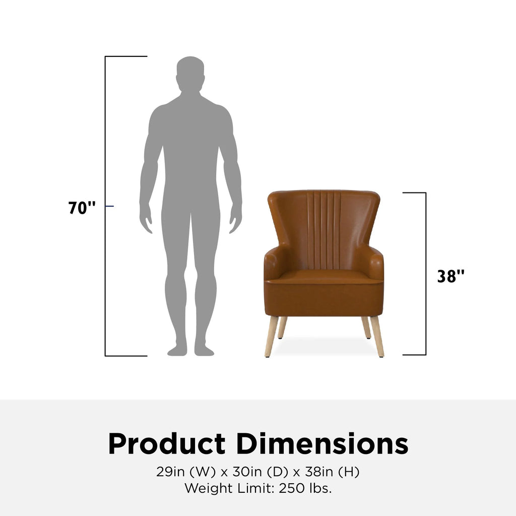White Faux Leather Accent Chair X3805