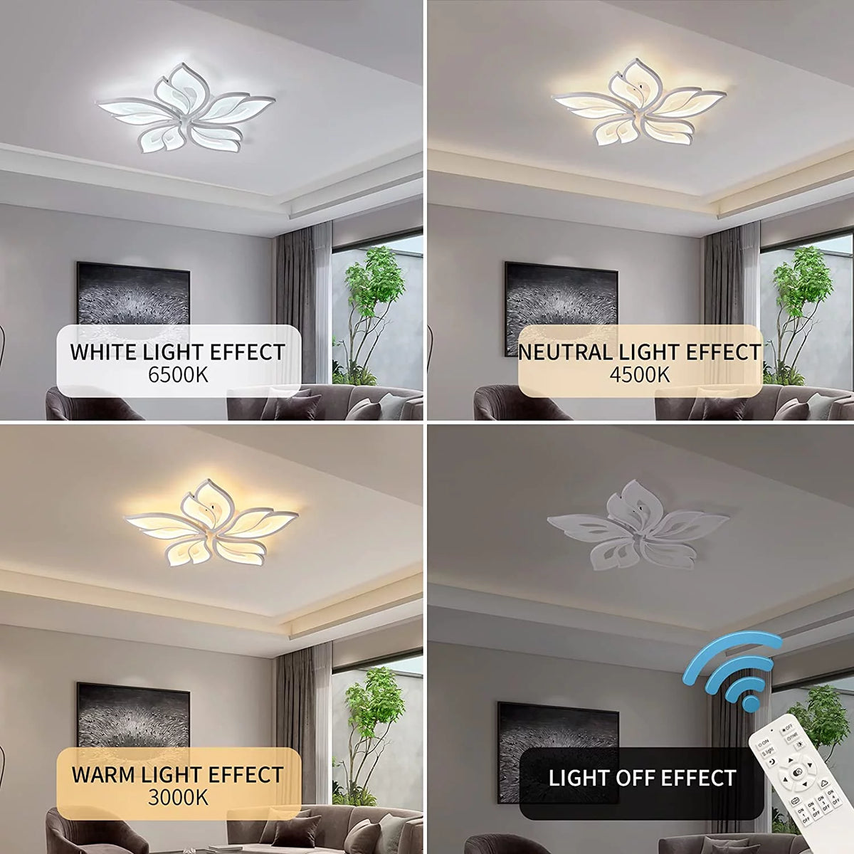 White Dimmable LED Flush Mount Ceiling Light L6863