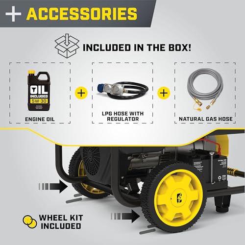 15,000-Watt Electric Start Tri Fuel Portable Generator Y82521