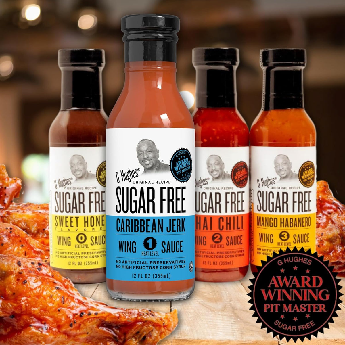Caribbean Jerk Wing Sauce, 12 Oz. (3 pack) R6744