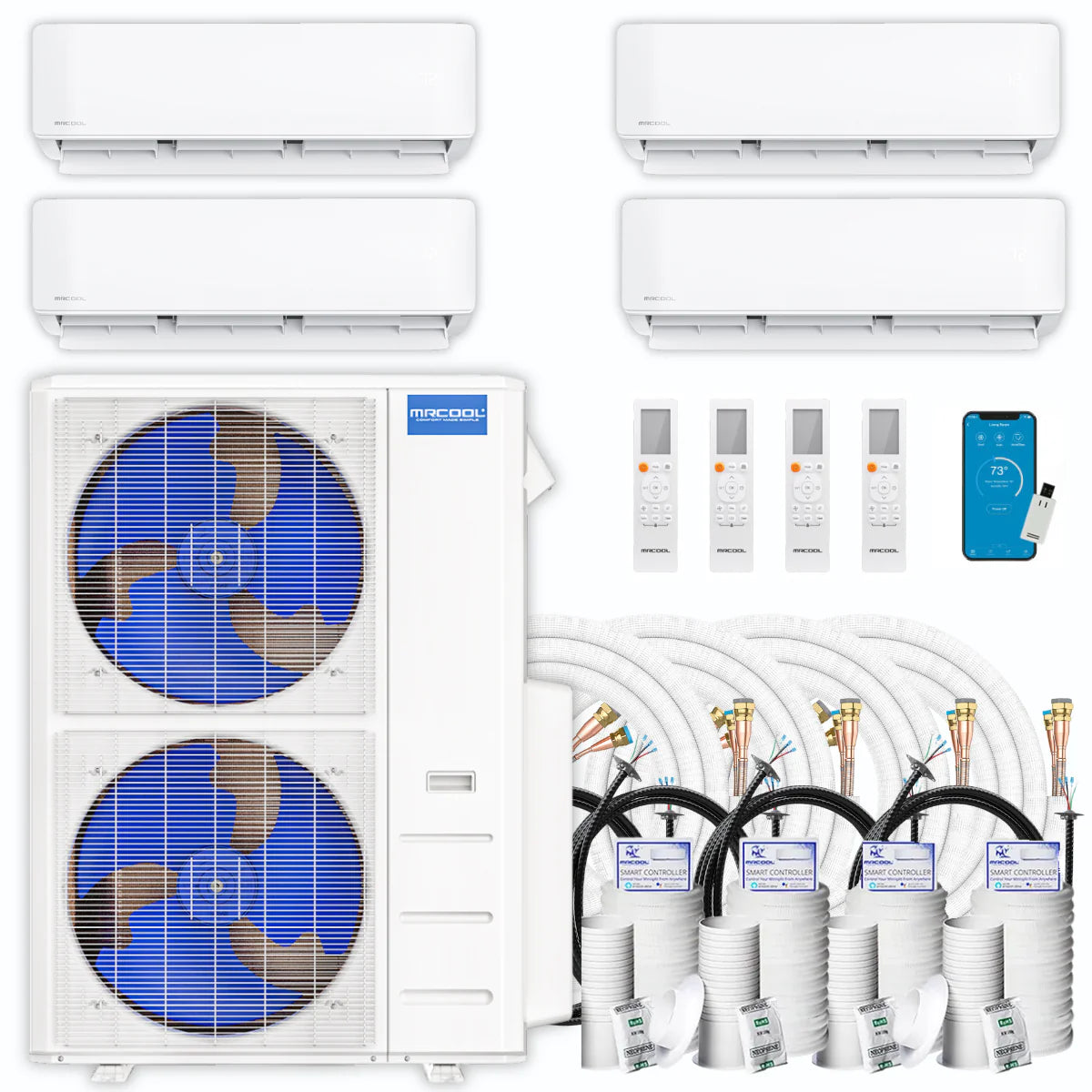 54,000 BTU 4 Zone Ductless Air Conditioner and Heat Pump W40462