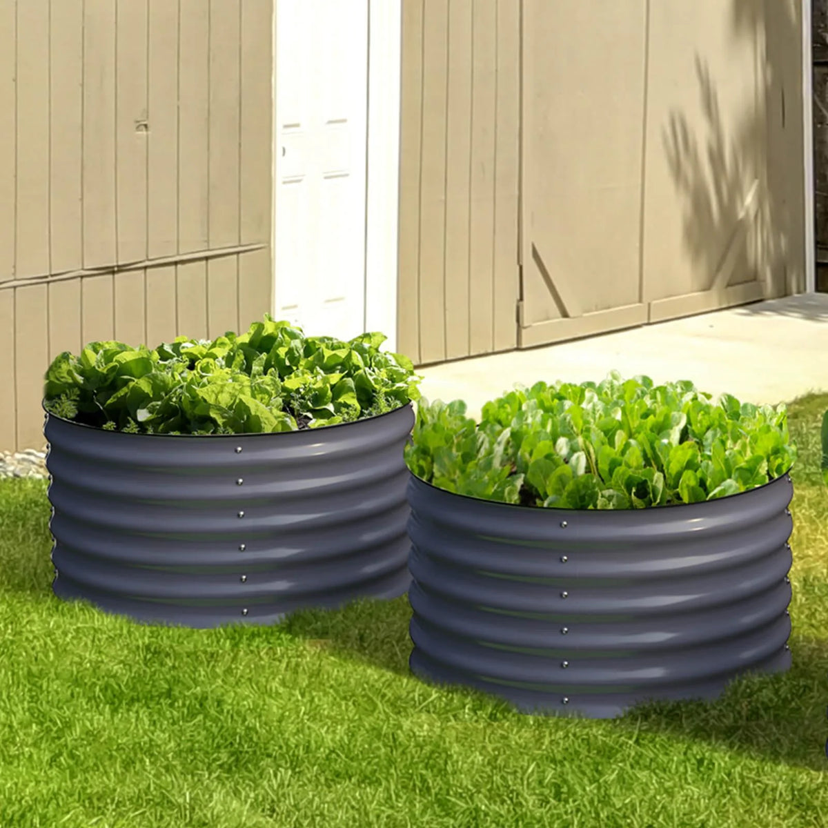 24 Round Pair Raised Garden Beds X41695