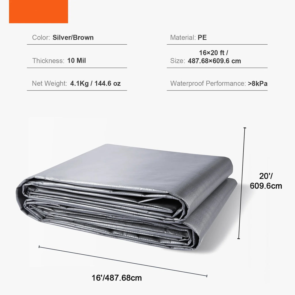 20 x 30 ft Heavy Duty Waterproof Plastic Tarp D29336