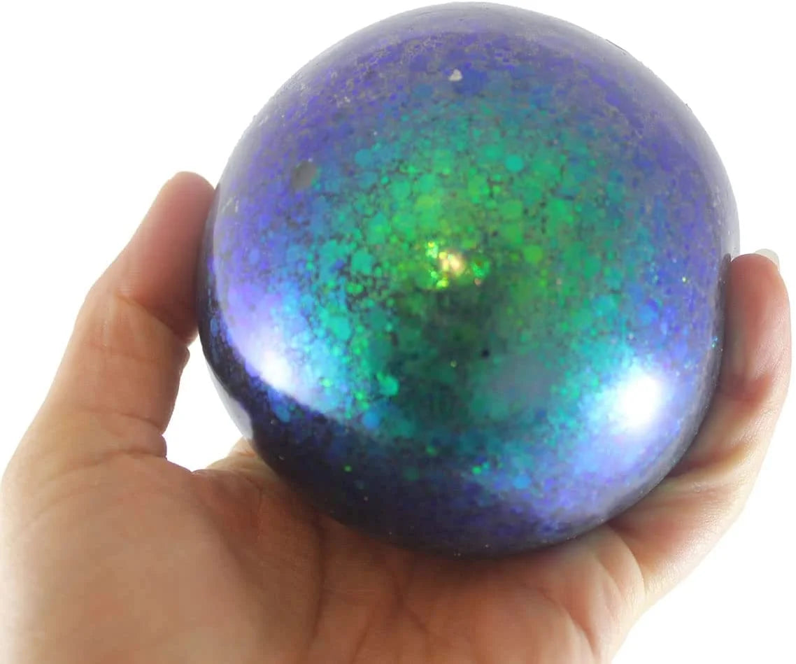 1 Jumbo 4" Metallic Glitter Gel-Filled Squeeze Stress Ball I57936
