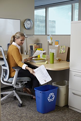 Black 7-Gallon Plastic Wastebasket, Pack of 4 S5927