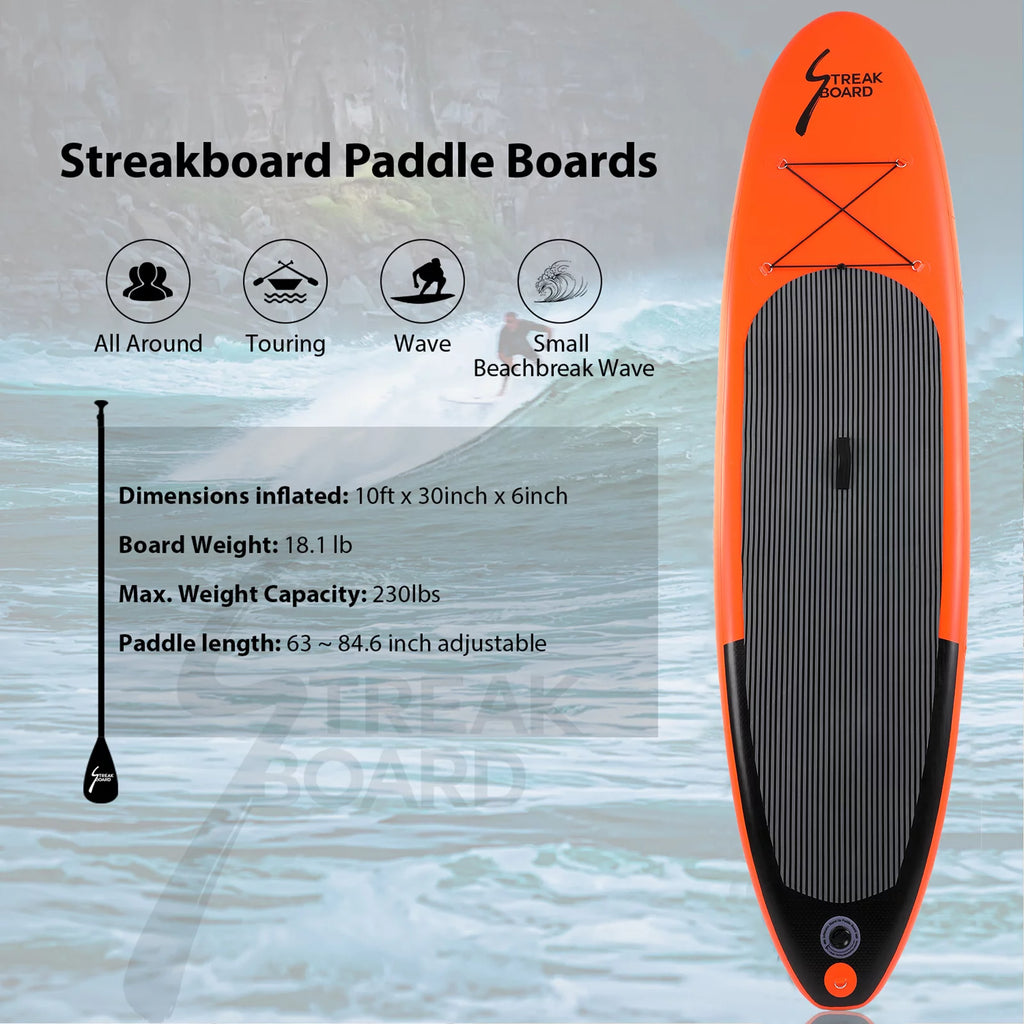 10' Inflatable Stand up Paddle Board with Paddle & Hand Pump N52091