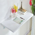 Wall-Mounted Folding Wooden Table White Q542