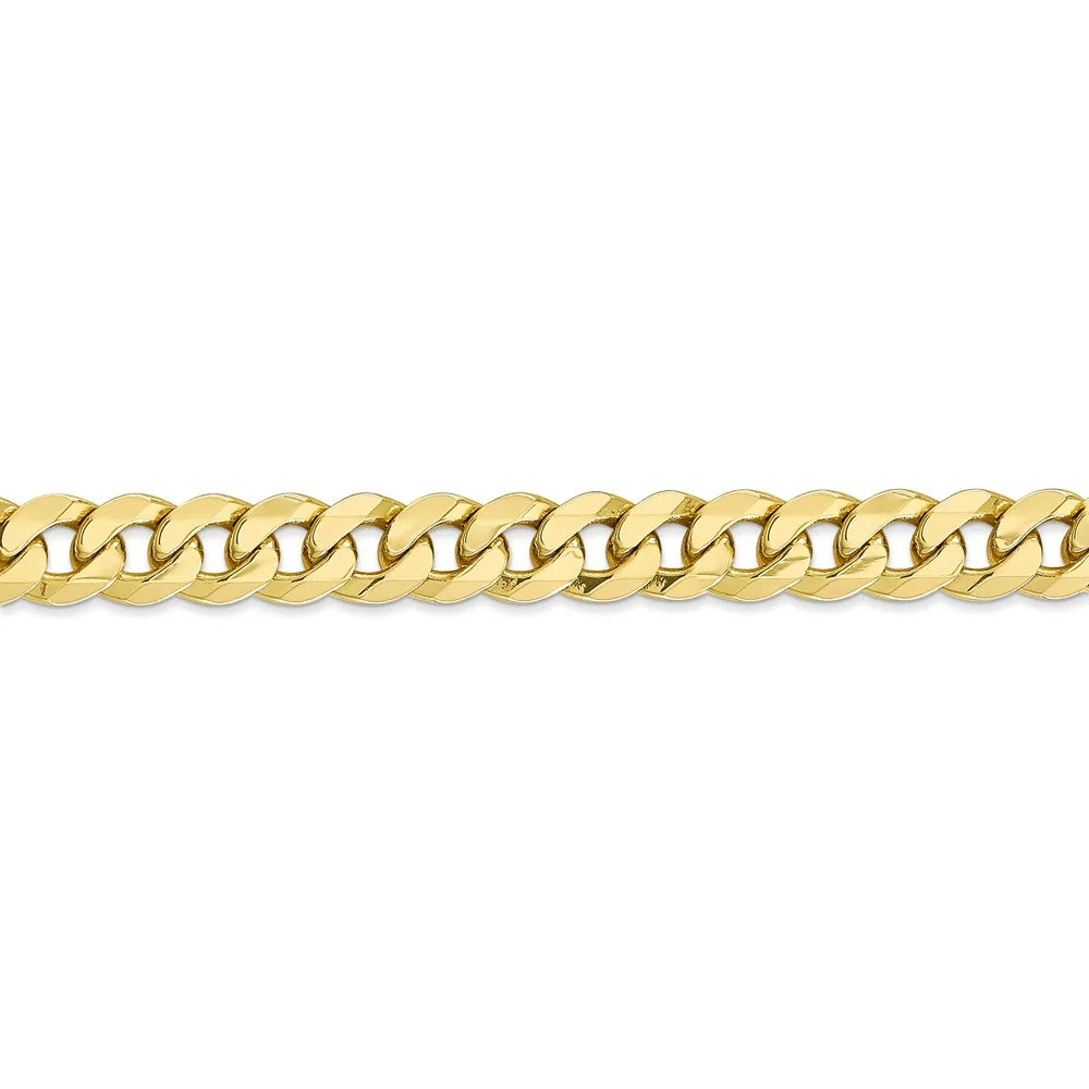 10kt Yellow Gold 8mm Curb Chain Necklace O960925