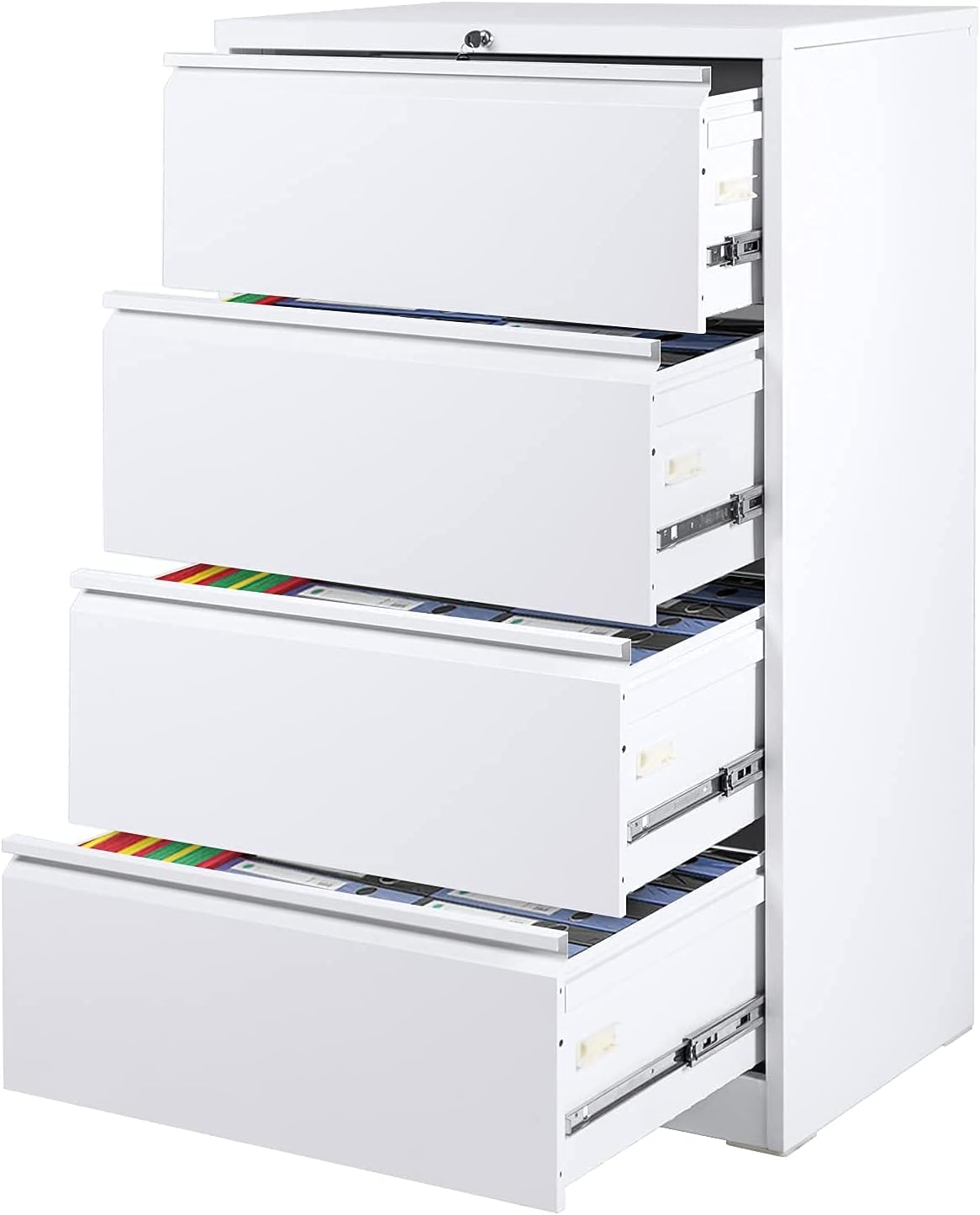 3 Drawer Locking Metal File Cabinet on Wheels G133