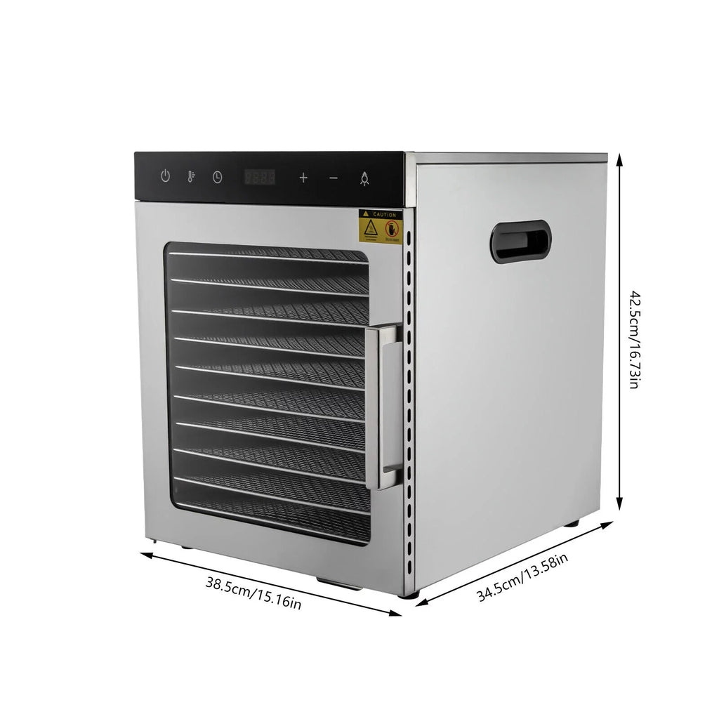 10 Trays Stainless Steel Food Dehydrator with Timer X9844