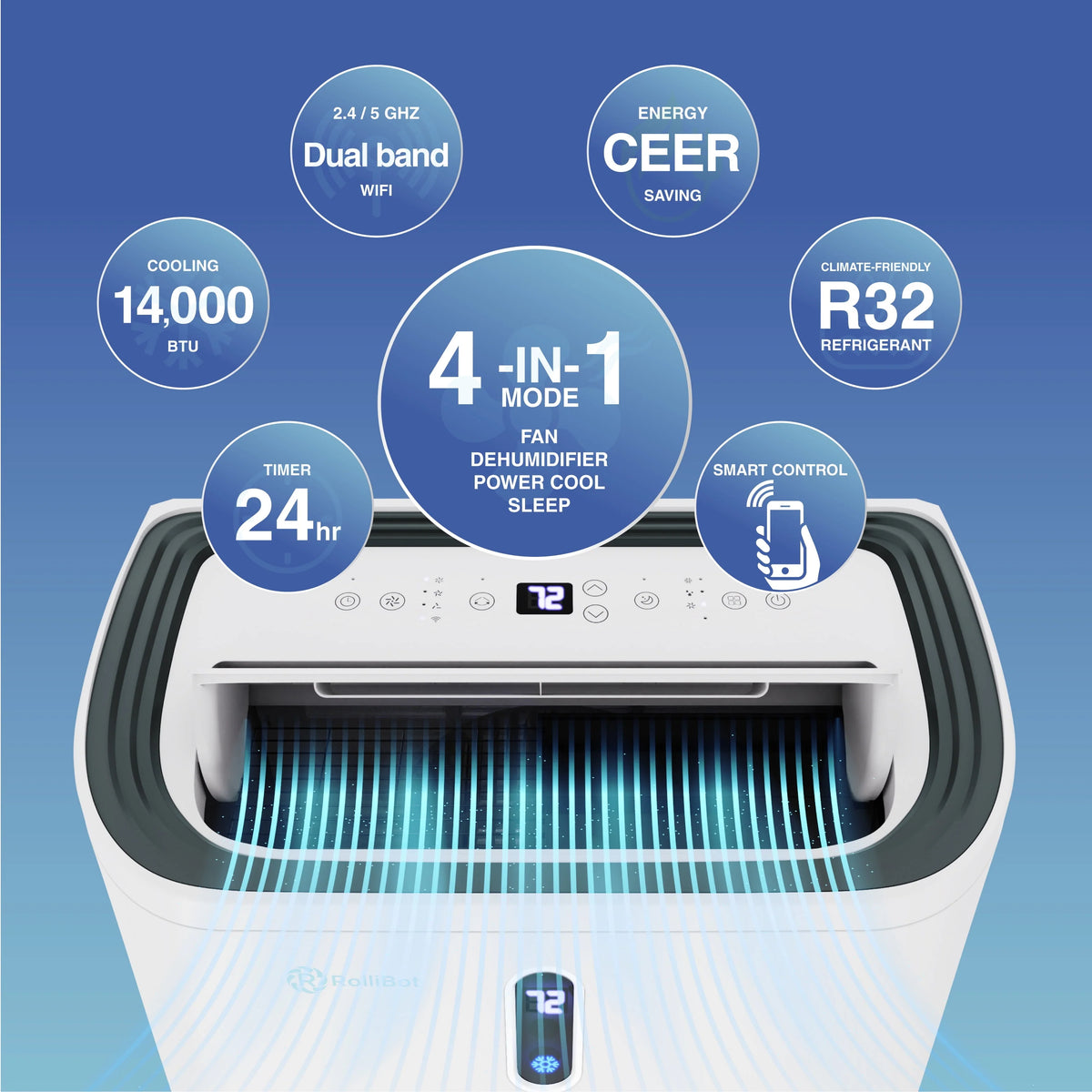 10,000 BTU Portable Air Conditioner & Dehumidifier X72959