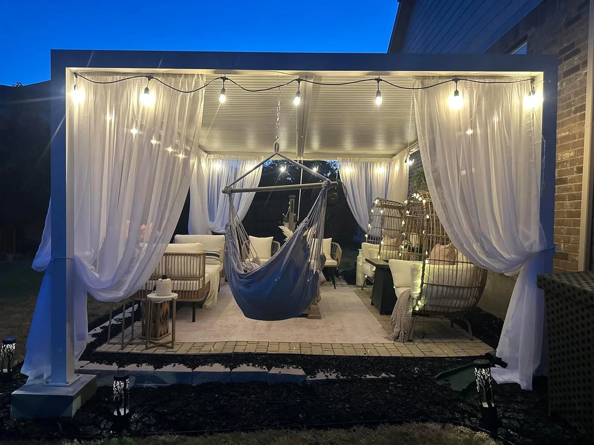 10'x14' Aluminum Louvered Pergola U9521