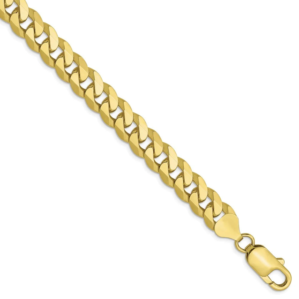 10kt Yellow Gold 8mm Curb Chain Necklace O960925