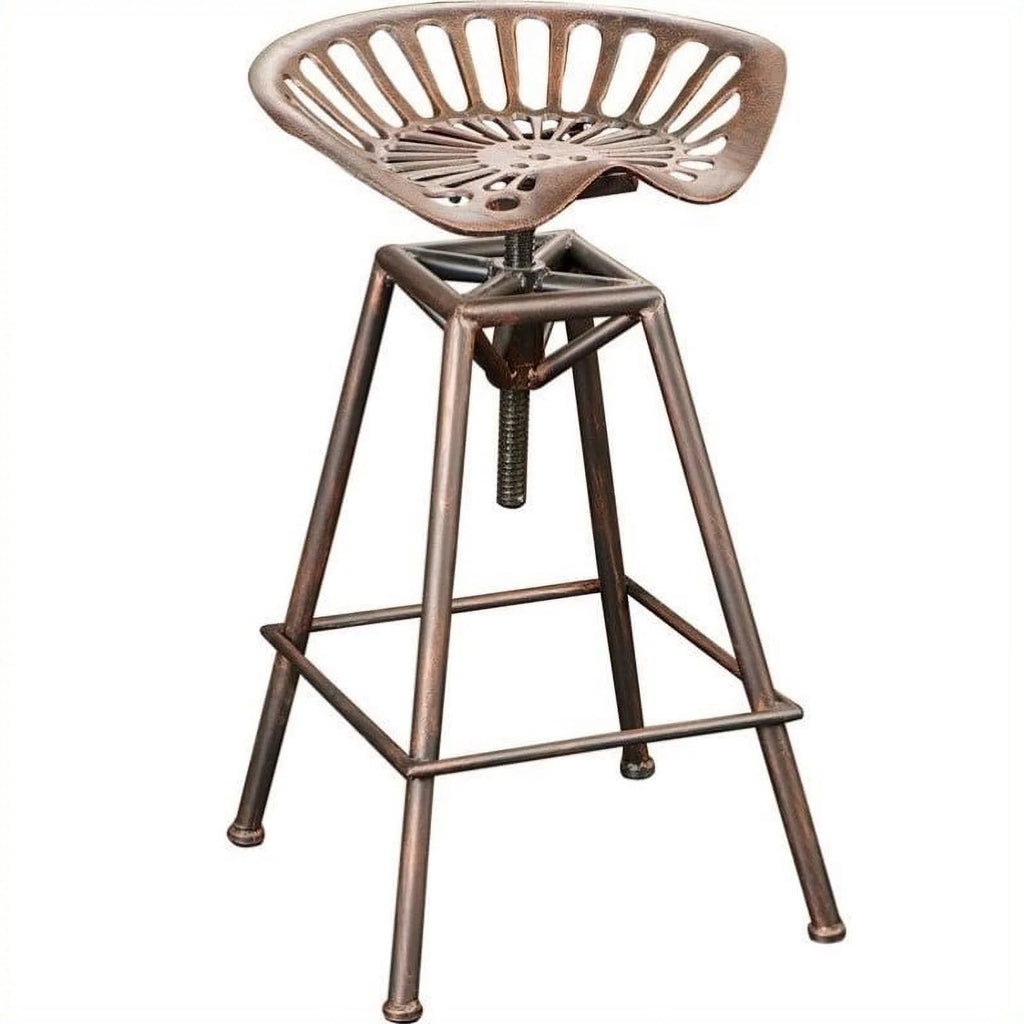 26" Copper and Silver Bar Stool T839394