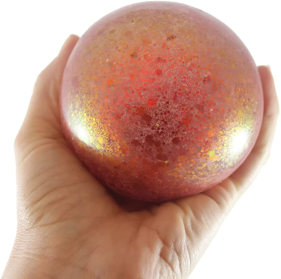 1 Jumbo 4" Metallic Glitter Gel-Filled Squeeze Stress Ball I57936